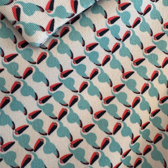 Other - Men’s Golf Patterned Performance Fabric with Teal and Red Accents